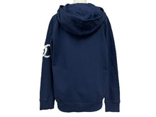 Load image into Gallery viewer, CHANEL シャネル 2013年 クリスマス限定 ノベルティ C63122K06167 ブルー コットン ラバープリント サイズM 美品 中古 4b007659