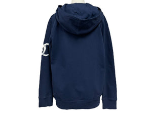 CHANEL シャネル 2013年 クリスマス限定 ノベルティ C63122K06167 ブルー コットン ラバープリント サイズM 美品 中古 4b007659
