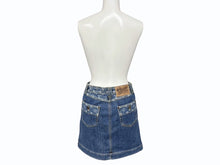 Load image into Gallery viewer, 極美品 LOUIS VUITTON ルイヴィトン デニムスカート 08SS RW081W WMSK01 CF7 モノグラムデニム コットン ブルー ゴールド金具 中古 4b007661
