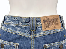 Load image into Gallery viewer, 極美品 LOUIS VUITTON ルイヴィトン デニムスカート 08SS RW081W WMSK01 CF7 モノグラムデニム コットン ブルー ゴールド金具 中古 4b007661