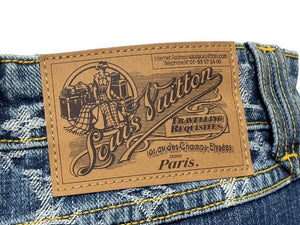 極美品 LOUIS VUITTON ルイヴィトン デニムスカート 08SS RW081W WMSK01 CF7 モノグラムデニム コットン ブルー ゴールド金具 中古 4b007661