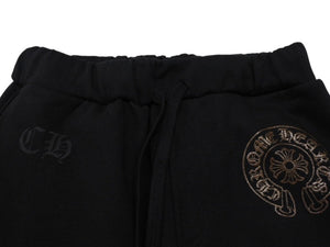未使用 CHROME HEARTS クロムハーツ 1988 SWEATPANTS 1988 スウェットパンツ サイズXS ブロンズ グリッタープリント 中古 4b007662 