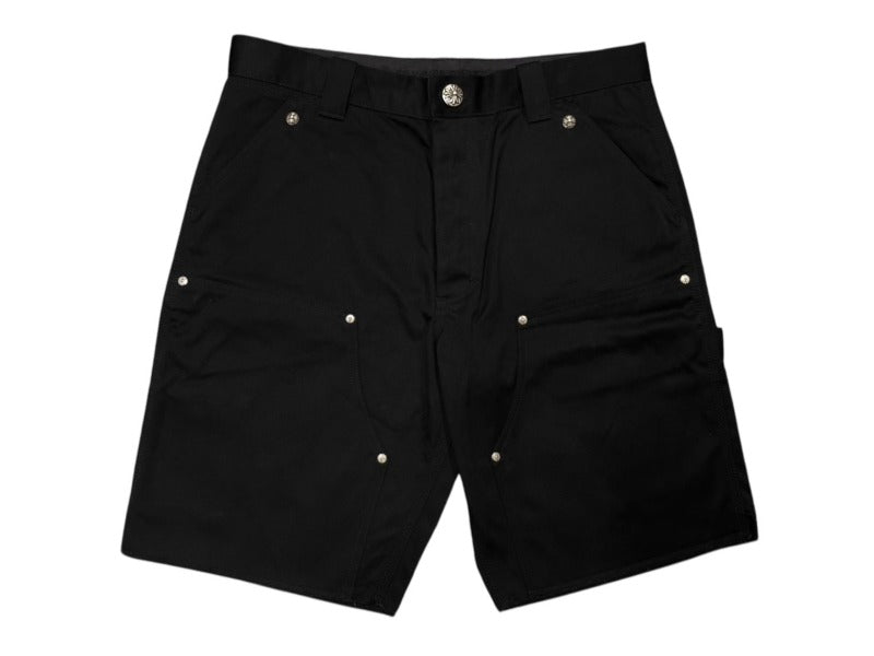 新品同様 CHROME HEARTS クロムハーツ CARPENTER CROSS BALL SHORTS カーペンター クロスボールショーツ サイズ34 シルバー925 中古 4b007663