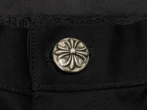 新品同様 CHROME HEARTS クロムハーツ CARPENTER CROSS BALL SHORTS カーペンター クロスボールショーツ サイズ34 シルバー925 中古 4b007663