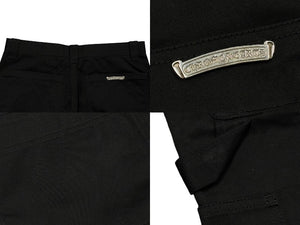 新品同様 CHROME HEARTS クロムハーツ CARPENTER CROSS BALL SHORTS カーペンター クロスボールショーツ サイズ34 シルバー925 中古 4b007663