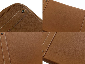 極美品 HERMES エルメス オータクロア40 ハンドバッグ ゴールド トゴ K刻印 2025年 シルバー金具 中古 4b007667