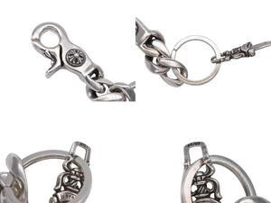CHROME HEARTS クロムハーツ ショートクラシックリンク キーリング キーホルダー 2リンク 重量約53.2g シルバー925 美品 中古 4b007671