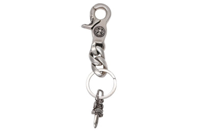 CHROME HEARTS クロムハーツ ショートクラシックリンク キーリング キーホルダー 2リンク 重量約53.2g シルバー925 美品 中古 4b007671