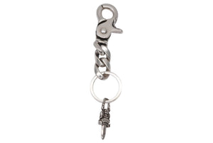 CHROME HEARTS クロムハーツ ショートクラシックリンク キーリング キーホルダー 2リンク 重量約53.2g シルバー925 美品 中古 4b007671