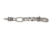 Load image into Gallery viewer, CHROME HEARTS クロムハーツ ショートクラシックリンク キーリング キーホルダー 2リンク 重量約53.2g シルバー925 美品 中古 4b007671