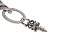 Load image into Gallery viewer, CHROME HEARTS クロムハーツ ショートクラシックリンク キーリング キーホルダー 2リンク 重量約53.2g シルバー925 美品 中古 4b007671