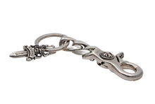Load image into Gallery viewer, CHROME HEARTS クロムハーツ ショートクラシックリンク キーリング キーホルダー 2リンク 重量約53.2g シルバー925 美品 中古 4b007671