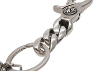 Load image into Gallery viewer, CHROME HEARTS クロムハーツ ショートクラシックリンク キーリング キーホルダー 2リンク 重量約53.2g シルバー925 美品 中古 4b007671