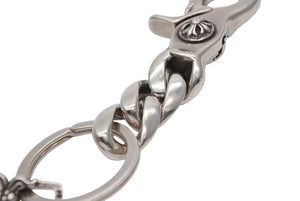 CHROME HEARTS クロムハーツ ショートクラシックリンク キーリング キーホルダー 2リンク 重量約53.2g シルバー925 美品 中古 4b007671