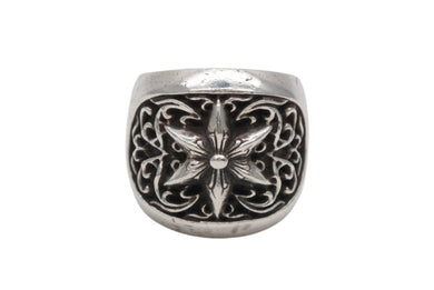 CHROME HEARTS クロムハーツ CLASSIC OVAL STAR クラシック オーバルスターリング 重量約34.4g サイズ21.5号 美品 中古 4b007677