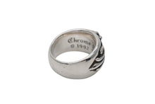 Load image into Gallery viewer, 極美品 CHROME HEARTS クロムハーツ FLRLCRS 1DIA フローラルクロス 1ダイヤリング 重量約17.6g サイズ17.5号 シルバー 中古 4b007678