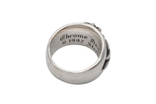 Load image into Gallery viewer, 極美品 CHROME HEARTS クロムハーツ FLRLCRS 1DIA フローラルクロス 1ダイヤリング 重量約17.6g サイズ17.5号 シルバー 中古 4b007678