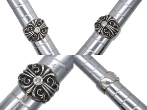 CHROME HEARTS クロムハーツ KEEPER RING 1DIA キーパーリング 1ダイヤ 指輪 重量約18.5g サイズ16号 シルバー 美品 中古 4b007679
