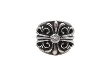 Load image into Gallery viewer, CHROME HEARTS クロムハーツ KEEPER RING 1DIA キーパーリング 1ダイヤ 指輪 重量約18.5g サイズ16号 シルバー 美品 中古 4b007679