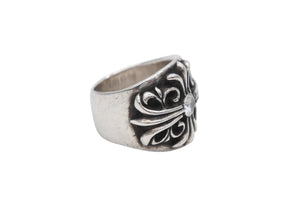 CHROME HEARTS クロムハーツ KEEPER RING 1DIA キーパーリング 1ダイヤ 指輪 重量約18.5g サイズ16号 シルバー 美品 中古 4b007679
