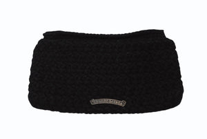 極美品 CHROME HEARTS クロムハーツ ジッパーチェンジ ポーチ クロスパッチ レザー カシミヤ シルバー925 ブラック 中古 4b007681