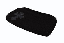 Load image into Gallery viewer, 極美品 CHROME HEARTS クロムハーツ ジッパーチェンジ ポーチ クロスパッチ レザー カシミヤ シルバー925 ブラック 中古 4b007681