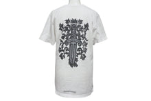 Load image into Gallery viewer, CHROME HEARTS クロムハーツ ヴァインダガー 半袖Tシャツ サイズS ホワイト ブラック バックプリント コットン 美品 中古 4b007684