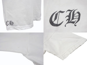 CHROME HEARTS クロムハーツ ヴァインダガー 半袖Tシャツ サイズS ホワイト ブラック バックプリント コットン 美品 中古 4b007684