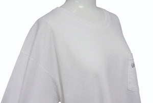 CHROME HEARTS クロムハーツ スクラロールラベル 半袖Ｔシャツ ホワイト ブラック コットン L 美品 中古 4b007685