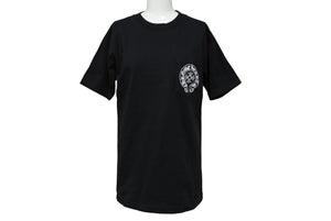 CHROME HEARTS クロムハーツ ホノルル限定 ホースシュー 半袖Ｔシャツ ブラック ホワイト コットン S 中古 4b007687
