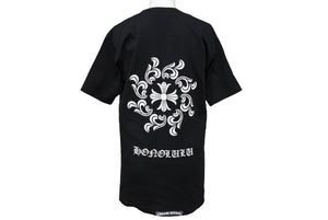 CHROME HEARTS クロムハーツ ホノルル限定 ホースシュー 半袖Ｔシャツ ブラック ホワイト コットン S 中古 4b007687