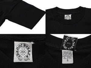 CHROME HEARTS クロムハーツ ホノルル限定 ホースシュー 半袖Ｔシャツ ブラック ホワイト コットン S 中古 4b007687