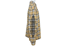 Load image into Gallery viewer, 極美品 CHROME HEARTS クロムハーツ WORK&#39;N SHIRTS JNKYRS PLD CRM SODA シャツジャケット ブラウン シルバー 925 サイズL 中古 4b007688