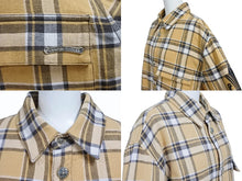 Load image into Gallery viewer, 極美品 CHROME HEARTS クロムハーツ WORK&#39;N SHIRTS JNKYRS PLD CRM SODA シャツジャケット ブラウン シルバー 925 サイズL 中古 4b007688