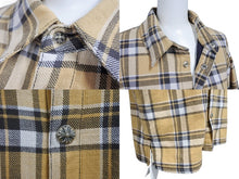 Load image into Gallery viewer, 極美品 CHROME HEARTS クロムハーツ WORK&#39;N SHIRTS JNKYRS PLD CRM SODA シャツジャケット ブラウン シルバー 925 サイズL 中古 4b007688