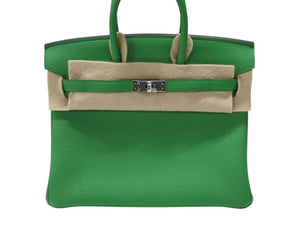 新品未使用 HERMES エルメス ハンドバッグ W刻印 バーキン25 バンブー シルバー金具 トゴ 中古 4b007690