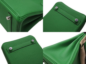 新品未使用 HERMES エルメス ハンドバッグ W刻印 バーキン25 バンブー シルバー金具 トゴ 中古 4b007690