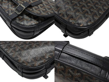 Load image into Gallery viewer, GOYARD ゴヤール BELVEDERE PM ベルヴェデーレPM ショルダーバッグ ブラック PVC レザー シルバー金具 良品 中古 4b007694