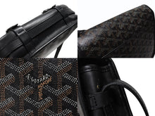 Load image into Gallery viewer, GOYARD ゴヤール BELVEDERE PM ベルヴェデーレPM ショルダーバッグ ブラック PVC レザー シルバー金具 良品 中古 4b007694