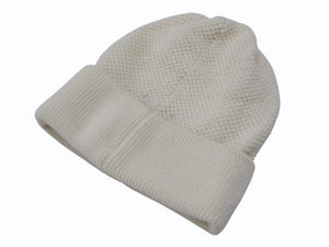 極美品 CHANEL シャネル 23AW CC Logo Beanie CCロゴ ビーニー AA6880 ココマーク カシミヤ アイボリー ジェニー着用モデル 中古 4b007699