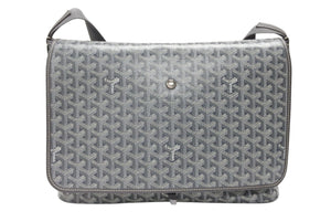 GOYARD ゴヤール カペシアンMM ショルダーバッグ メッセンジャーバッグ CAPETIMMLTY51CG51P グレー シルバー金具 美品 中古 4b007700
