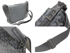 GOYARD ゴヤール カペシアンMM ショルダーバッグ メッセンジャーバッグ CAPETIMMLTY51CG51P グレー シルバー金具 美品 中古 4b007700