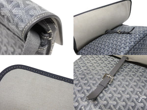 GOYARD ゴヤール カペシアンMM ショルダーバッグ メッセンジャーバッグ CAPETIMMLTY51CG51P グレー シルバー金具 美品 中古 4b007700