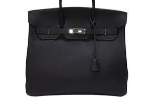 極美品 HERMES エルメス Haut a Courroies オータクロア36 ハンドバッグ トゴ ブルーインディゴ シルバー金具 □I刻印 中古 4b007702