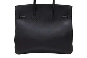 極美品 HERMES エルメス Haut a Courroies オータクロア36 ハンドバッグ トゴ ブルーインディゴ シルバー金具 □I刻印 中古 4b007702