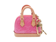 Load image into Gallery viewer, Excellent condition Louis Vuitton Micro Alma bag charm M01706 Monogram Vernis pink gold hardware, pre-owned, item number 4b007704 