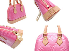 Load image into Gallery viewer, Excellent condition Louis Vuitton Micro Alma bag charm M01706 Monogram Vernis pink gold hardware, pre-owned, item number 4b007704 