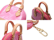 Load image into Gallery viewer, Excellent condition Louis Vuitton Micro Alma bag charm M01706 Monogram Vernis pink gold hardware, pre-owned, item number 4b007704 