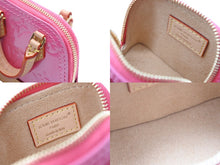 Load image into Gallery viewer, Excellent condition Louis Vuitton Micro Alma bag charm M01706 Monogram Vernis pink gold hardware, pre-owned, item number 4b007704 