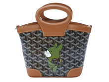 画像をギャラリービューアに読み込む, 未使用 GOYARD ゴヤール 韓国限定 ハンドバッグ ベルーガミニ ブラウン ブラック PVC レザー 35114566 4b007705 